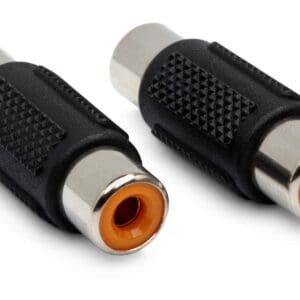 Two RCA female to female adapters.