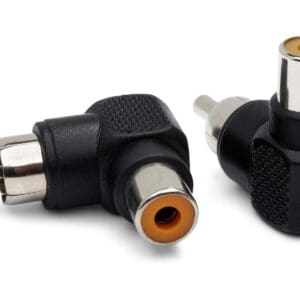 Right-angle Adapters, RCA to Same, 2 pc