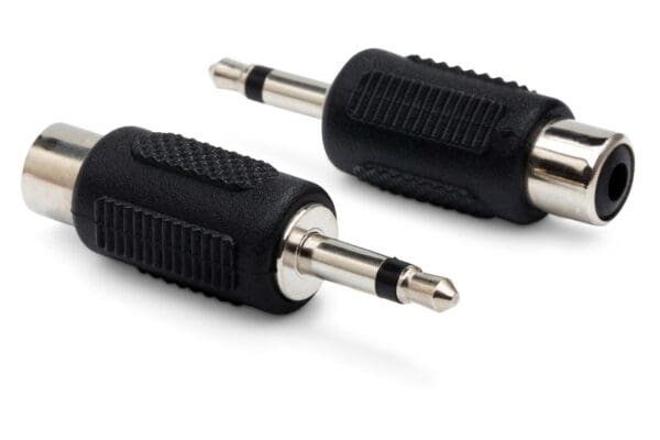 Adapters, RCA to 3.5 mm TS, 2 pc