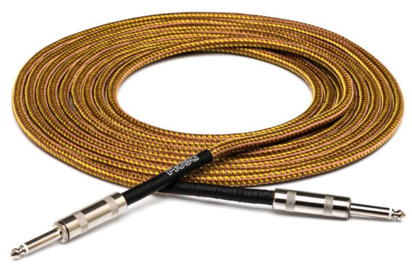 Tweed Guitar Cable, Hosa Straight to Right-angle, 18 ft