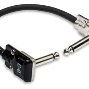 Guitar patch cable with right-angle connectors.