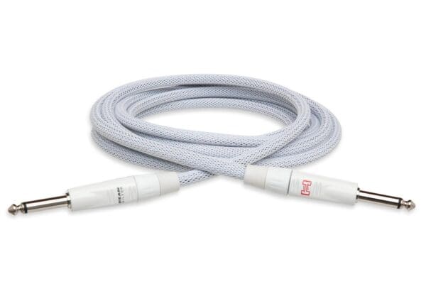Limited Edition Pro Guitar Cable, REAN Straight to Same, White, 10 ft