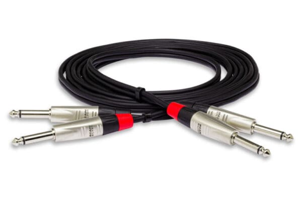 Pro Stereo Interconnect, Dual REAN 1/4 in TS to Same, 15 ft