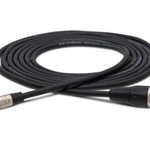 Black audio cable with RCA and XLR connectors.