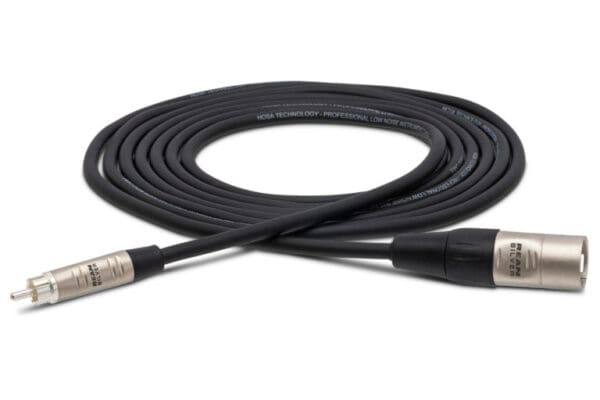 Pro Unbalanced Interconnect, REAN RCA to XLR3M, 5 ft