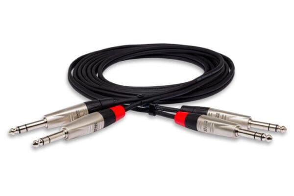 Pro Stereo Interconnect, Dual REAN 1/4 in TRS to Same, 20 ft