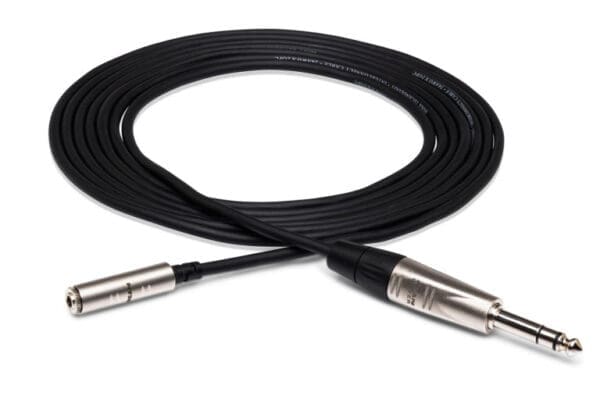 Pro Headphone Adapter Cable, REAN 3.5 mm TRS to 1/4 in TRS, 25 ft