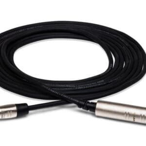 Black audio cable with silver connectors.