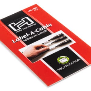 Red adhesive cable labels packaging.