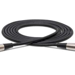 Black XLR audio cable with connectors.