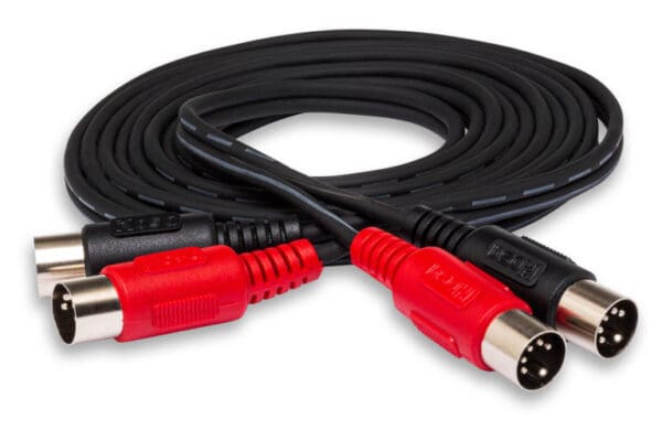 Dual MIDI Cable, Dual 5-pin DIN to Same, 3 m