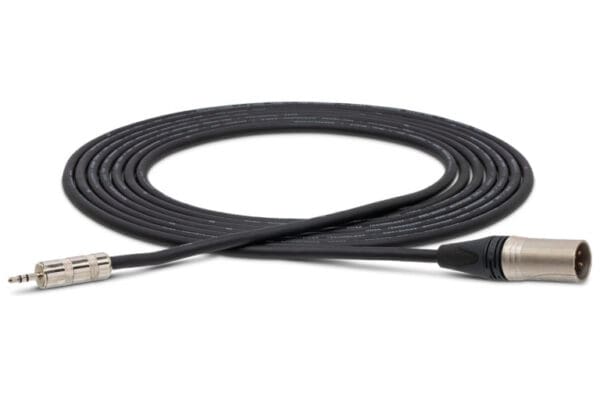Camcorder Microphone Cable, Hosa 3.5 mm TRS to Neutrik XLR3M, 1.5 ft