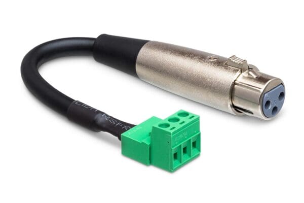 Low-voltage Adapter, XLR3F to PHX3M, 6 in