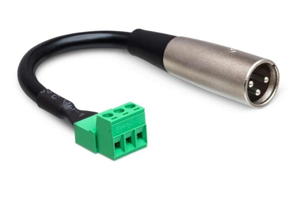 Low-voltage Adapter, PHX3M to XLR3M, 6 in
