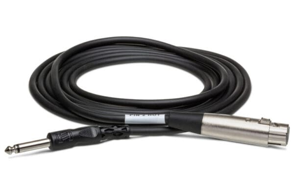 Unbalanced Interconnect, XLR3F to 1/4 in TS, 2 ft