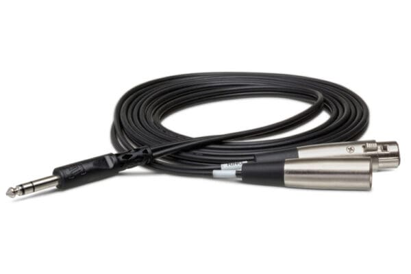 Insert Cable, 1/4 in TRS to XLR3M and XLR3F, 4 m