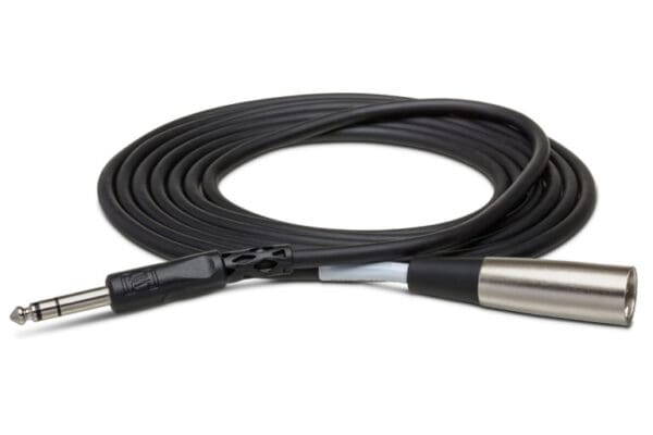 Balanced Interconnect, 1/4 in TRS to XLR3M, 15 ft