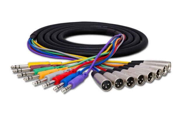 Balanced Snake, 1/4 in TRS to XLR3M, 3 m