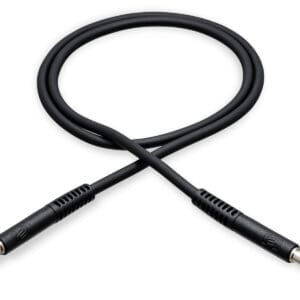 Black audio cable with two connectors.