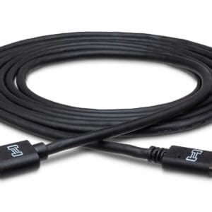 Black USB-C to USB-A charging cable.