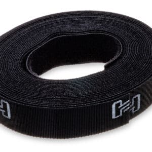 Black roll of hook-and-loop tape.