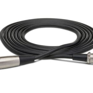 Black XLR cable with right-angle connector.