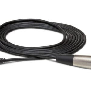 Camcorder Microphone Cable, Right-angle 3.5 mm TRS to XLR3M, 1 ft