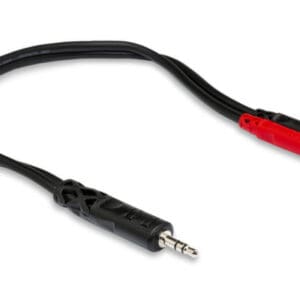 Audio cable with two RCA connectors.