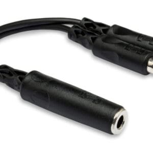 Y Cable, 1/4 in TSF to Dual RCA
