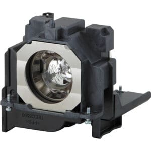 Projector lamp assembly with reflective surface.