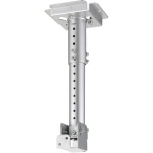 Adjustable ceiling mount bracket with multiple holes.