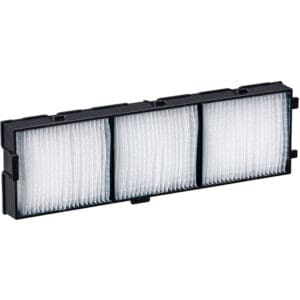 HEPA air filter with black frame.