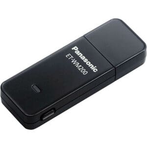 Black Panasonic USB Wi-Fi adapter device.