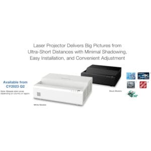 Laser projectors in black and white models.