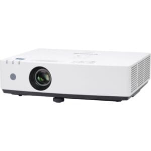 White multimedia projector on display.