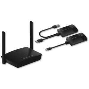 Wireless HDMI transmitter and receiver set.