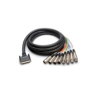 AES/EBU Snake, DB25 to 4 x XLR3M and 4 x XLR3F, 3 m