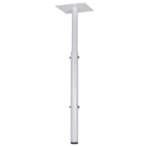 8 Inch (203 mm) Ceiling Plate with Adjustable 1.5 Inch NPT Column in White