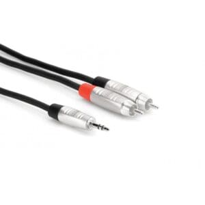 Pro Stereo Breakout, REAN 3.5 mm TRS to Dual RCA, 10 ft