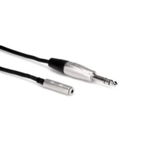 Pro Headphone Adapter Cable, REAN 3.5 mm TRS to 1/4 in TRS, 5 ft