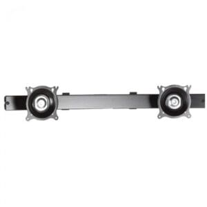 Dual Monitor Array, Pole Clamp, Silver