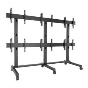 Fusion® 3 x 2 Micro-Adjustable Large Freestanding Video Wall Cart